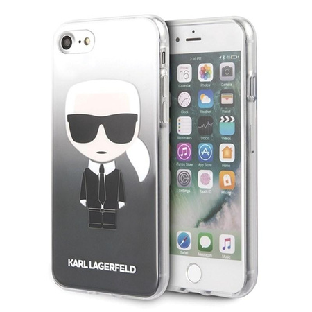 Karl Lagerfeld Iconic Karl Gradient - iPhone SE 2020 / 8 / 7 Tasche (schwarz)