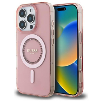 Guess IML Rhinestones MagSafe - iPhone 16 Pro Max Case (pink)