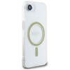 Guess IML Glitter Circle MagSafe - pouzdro pro iPhone 16e (průhledné)