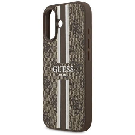 Guess 4G Printed Stripes MagSafe - Pouzdro iPhone 17 (hnědé)