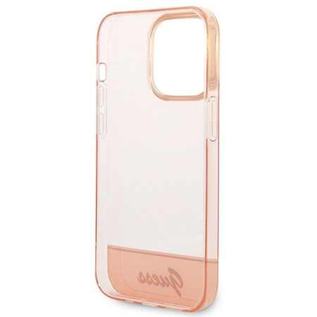 Guess Translucent - iPhone 14 Pro tok (rózsaszín)