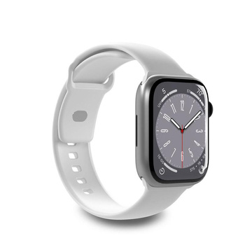 PURO ICON - Elastisches Armband für Apple Watch 44/45/46/49 mm (S/M & M/L) (Weiß)