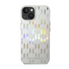 Karl Lagerfeld Monogram Iridescent - pouzdro pro iPhone 14 Plus (stříbrné)