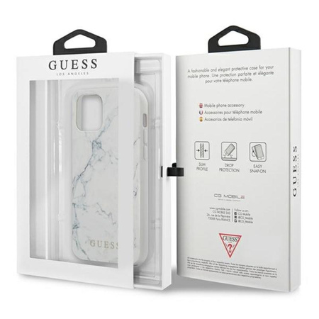 Guess Marble - iPhone 13 mini Tasche (weiß)