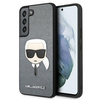 Karl Lagerfeld Saffiano Ikonik Karl`s Head - Etui Samsung Galaxy S22 (srebrny)