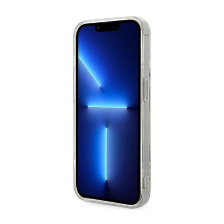 Guess Peony Glitter Case - iPhone 14 Pro Case (Transparent)