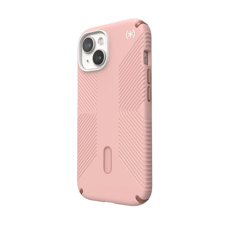 Speck Presidio2 Grip ClickLock & MagSafe - Coque iPhone 15 / iPhone 14 / iPhone 13 (Dahlia Pink/Rose Copper)