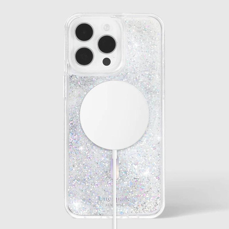 Kate Spade New York Liquid Glitter MagSafe - pouzdro pro iPhone 15 Pro Max (opálově duhové)