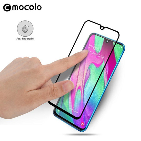 Mocolo 3D 9H Full Glue - Celoplošné ochranné sklo pro Samsung Galaxy A40 (černé)