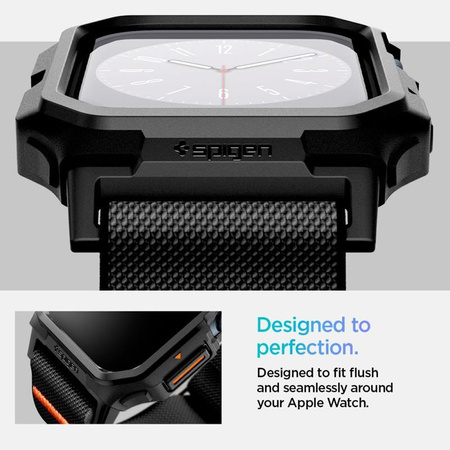 Spigen Lite Fit "Pro" - Hülle mit Armband für Apple Watch 10 42 mm (Mattschwarz)