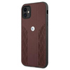 BMW Leather Curve Perforate HC - Étui pour iPhone 11 (rouge)