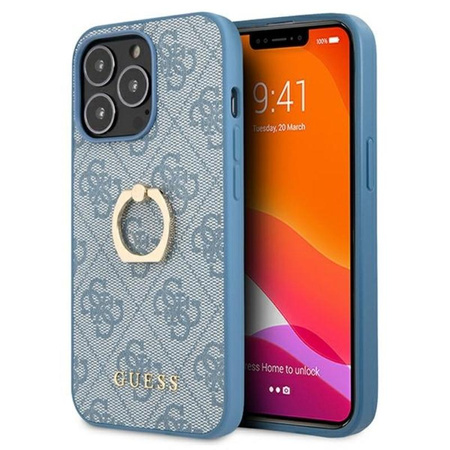 Pouzdro Guess 4G Ring Case - pouzdro pro iPhone 13 Pro (modré)