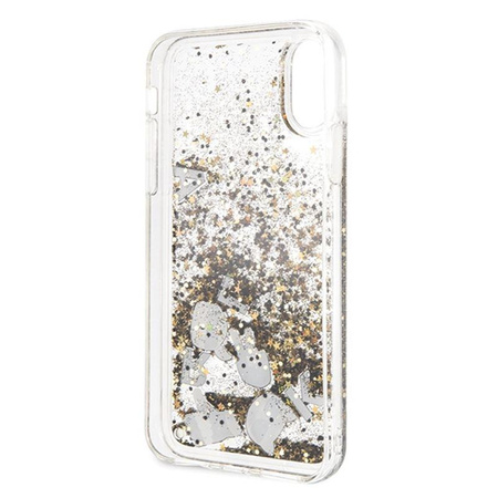 Karl Lagerfeld Signature Glitter Case - iPhone Xs / X tok (úszó bűbájok)