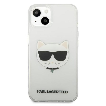 Karl Lagerfeld Choupette Head - pouzdro pro iPhone 13 (průhledné)