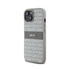 DKNY Leather Mono Stripe & Metal Logo - iPhone 15 / 14 / 13 Case (beige)