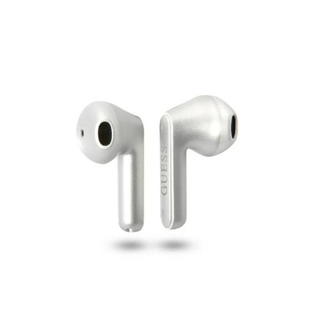 Guess Triangle Logo - TWS headphones + docking station (silver)