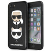 Karl Lagerfeld dombornyomott tok Karl & Choupette - iPhone SE 2020 / 8 / 7 tok (fekete)