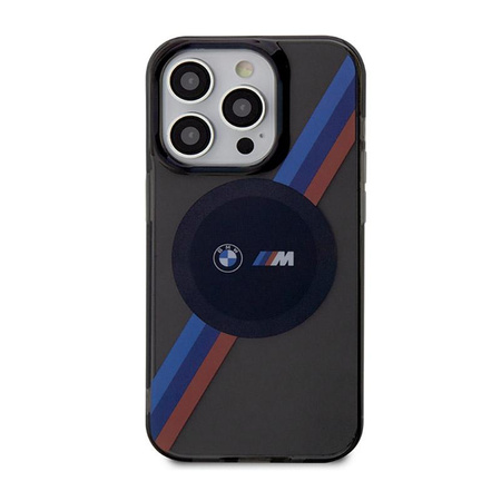 BMW Tricolor Stripes MagSafe - Etui iPhone 14 Pro (Szary)