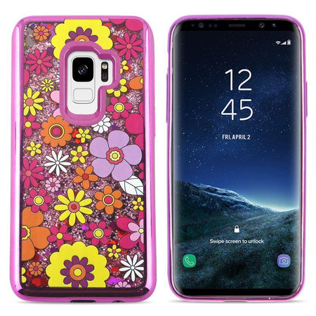 Pouzdro Zizo Liquid Glitter Star - Samsung Galaxy S9 (Multiflowers)