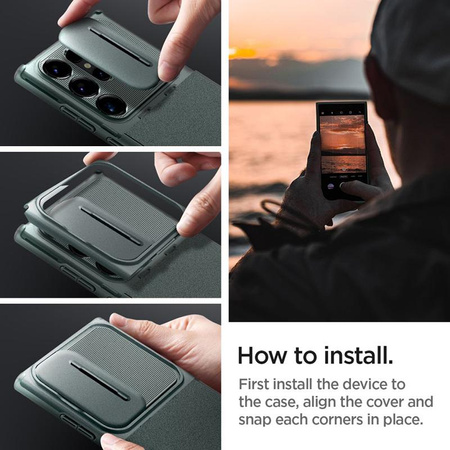 Spigen Optik Armor - Case for Samsung Galaxy S24 Ultra (Abyss Green)