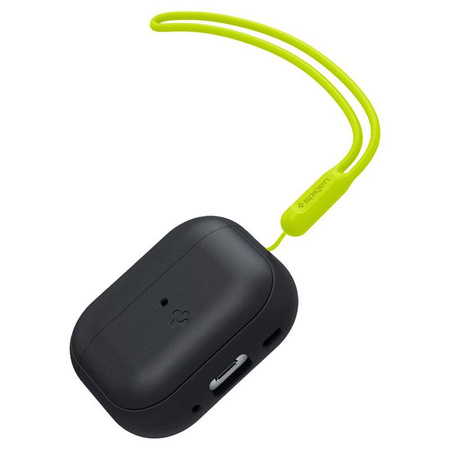 Spigen Silicone Fit Strap - Pouzdro pro Apple AirPods Pro 1 / 2 (černé / zelené)