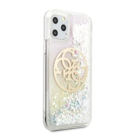 Guess Gradient Liquid Glitter Circle Logo - Coque iPhone 11 Pro Max