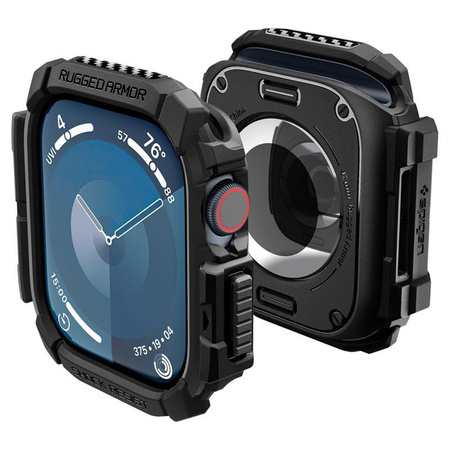 Spigen Rugged Armor - Étui pour Apple Watch 10 42 mm (Noir mat)