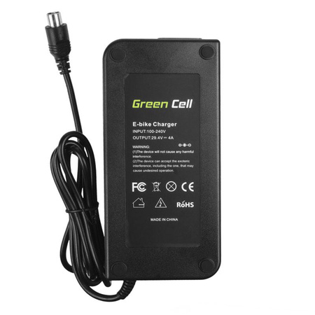 Green Cell - Ladegerät 29.4V 4A (RCA) für 24V Elektrofahrrad Akku