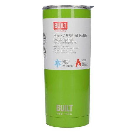 BUILT Vacuum Insulated Tumbler - Mug thermique en acier isolé sous vide 600 ml (Vert)