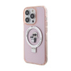 Karl Lagerfeld Ring Stand Karl & Choupette MagSafe - Coque iPhone 15 Pro Max (rose)