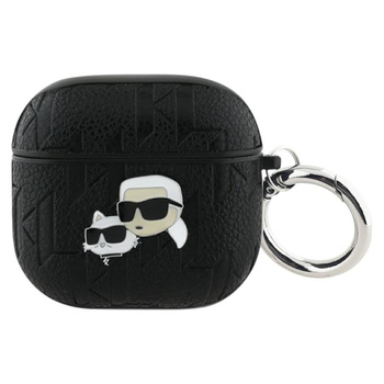 Karl Lagerfeld Monogramm Karl & Choupette Kopf - AirPods 4 Gehäuse (schwarz)