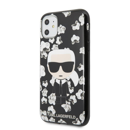 Karl Lagerfeld Iconic Karl Flower - iPhone 11 tok (fekete)