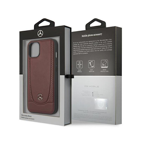 Mercedes Leather Urban Line - Étui pour iPhone 14 Plus (rouge)