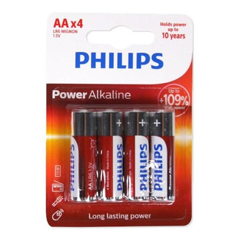 Philips - Sada alkalických baterií AA/R6 4ks.