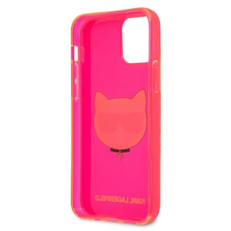 Karl Lagerfeld Choupette Head - iPhone 12 Pro Max tok (Fluo Pink)