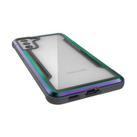 X-Doria Raptic Shield - Aluminum Case for Samsung Galaxy S21+ (Antimicrobial protection) (Iridescent)