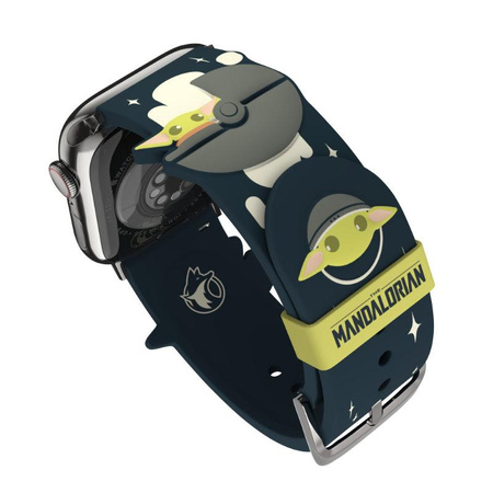Star Wars - Bracelet pour Apple Watch 38/40/41/42/44/45/49 mm (Le Mandalorien Grogu utilisant la Force 3D)
