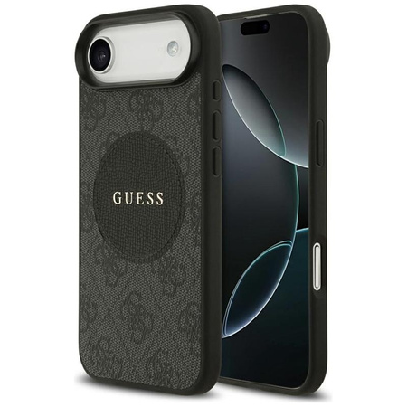 ETUI DO IPHONE AIR do MAGSAFE GUESS ORYGINALNE CZARNE SKÓRZANE MODNE CASE
