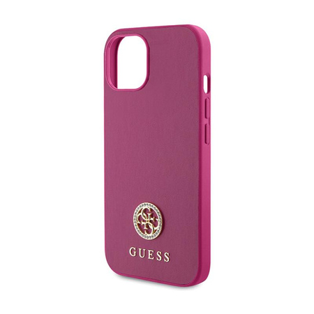 Guess 4G Strass Metal Logo - iPhone 15 Case (pink)