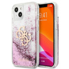 Guess Liquid Glitter 4G Big Logo - pouzdro pro iPhone 13 mini (růžové)