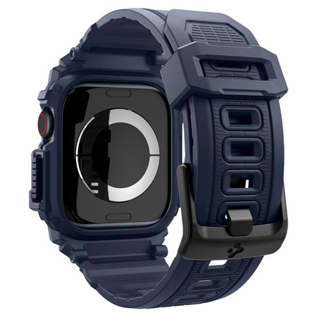 Spigen Rugged Armor Pro - Armband mit Gehäuse für Apple Watch 10 46 mm (Marineblau)