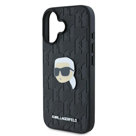 Karl Lagerfeld Monogram Karl Head Pin - pouzdro na iPhone 16 (černé)