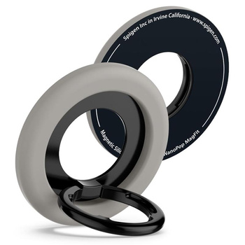 Spigen Nano Pop MagSafe Phone Ring - Porte-doigt magnétique avec fonction de support (gris truffe)