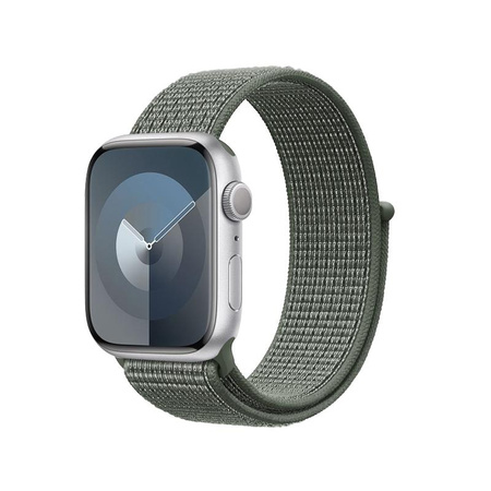 Crong Nylon - Sportarmband für Apple Watch 44/45/46/49 mm (Militärgrün)