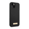 Guess Silikon-Logo-Platte MagSafe - iPhone 14 Tasche (schwarz)