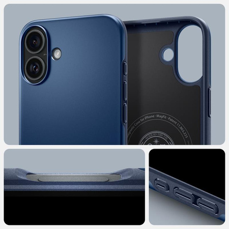 Spigen Thin Fit MagSafe - Hülle für iPhone 16 (Marineblau)