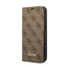 Guess 4G Metal Camera Outline Booktype Case - Case for iPhone 14 Plus (Brown)