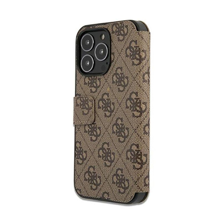 Guess Booktype 4G Big Metal Logo - Coque iPhone 13 Pro (marron)