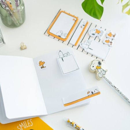 Przybory Szkolne Snoopy dla Dzieci Zestaw Piórnik Długopis Notesy Spinacze