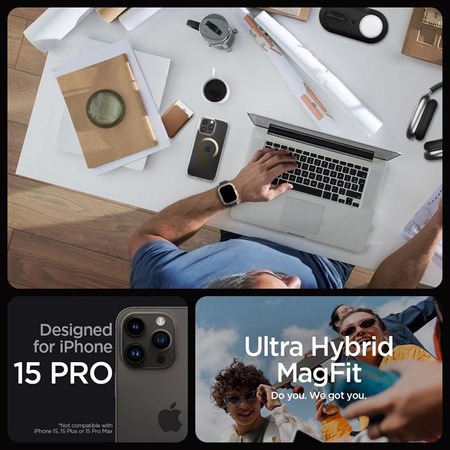 Spigen Ultra Hybrid MagSafe - Gehäuse für iPhone 15 Pro (Gold)